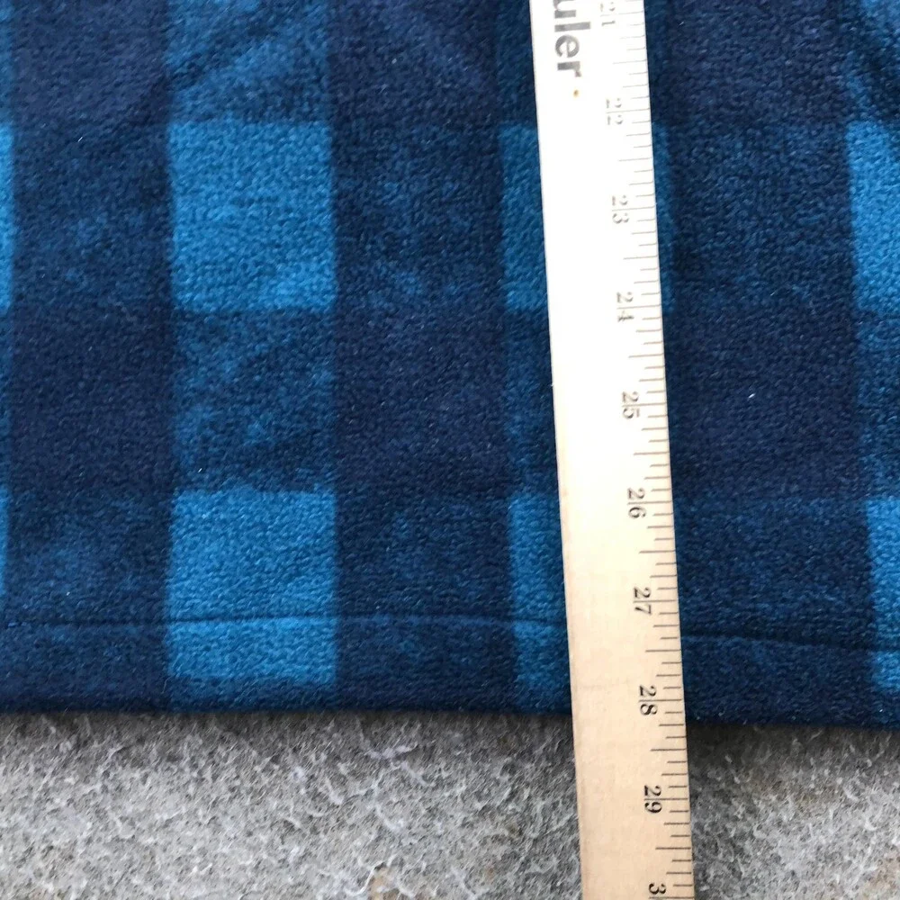 Columbia Jacket Mens XL Blue Plaid Fleece Windbreaker Full Zip Outdoor Hiking